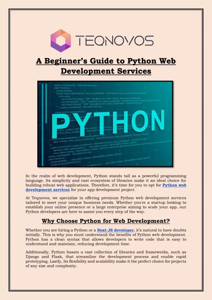 a beginner s guide to python web development