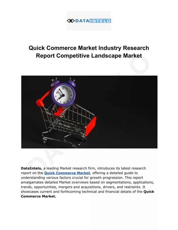 research papers on quick commerce