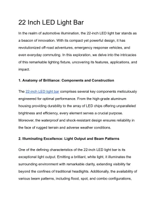 22 inch led light bar