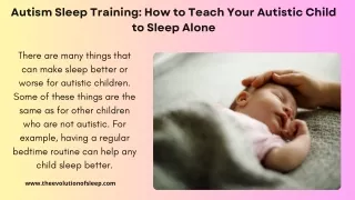 Autism Sleep Training: How to Teach Your Autistic Child to Sleep Alone