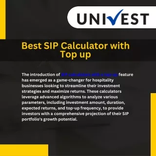 Best SIP Calculator with Top up