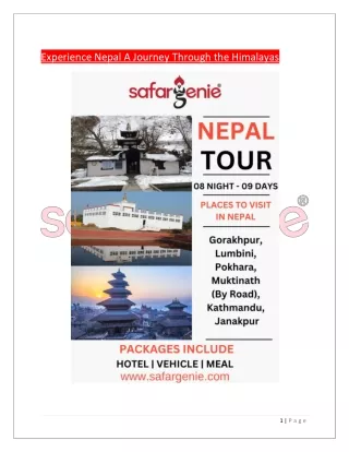 Experience Nepal A Journey Through the Himalayas