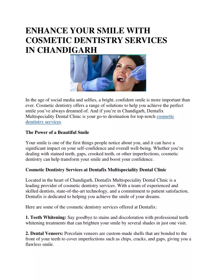 enhance your smile with cosmetic dentistry