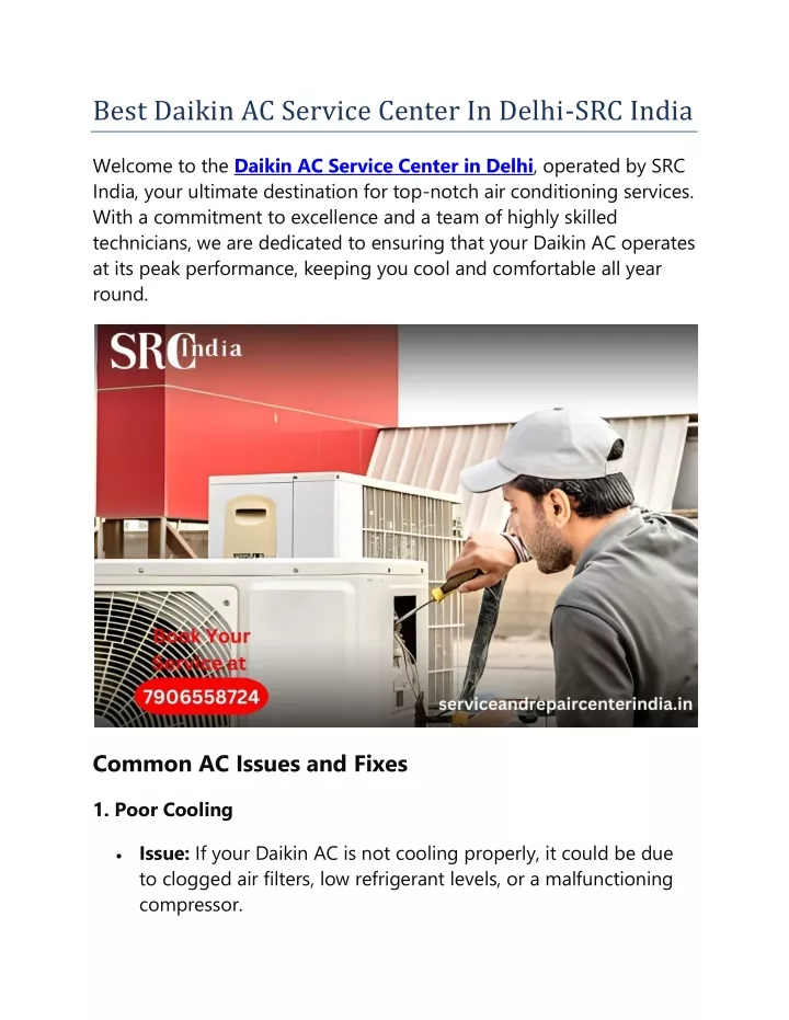 best daikin ac service center in delhi src india