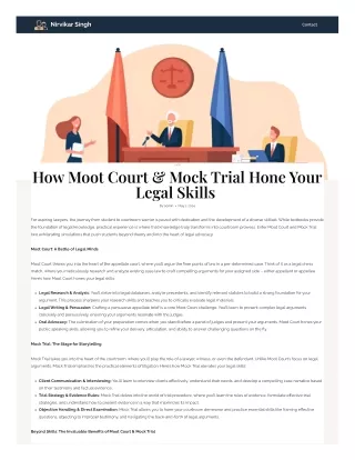 How Moot Court & Mock Trial Hone Your Legal Skills