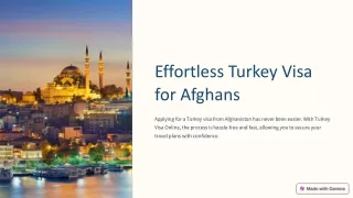 Turkey eVisa for Afghan Citizens