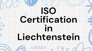 ISO Certification in Liechtenstein