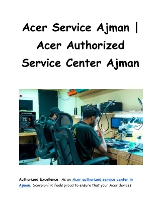 Acer Service Ajman _ Acer Authorized Service Center Ajman