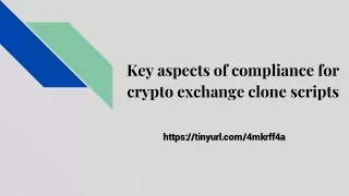 Key aspects of compliance for crypto exchange clone scripts