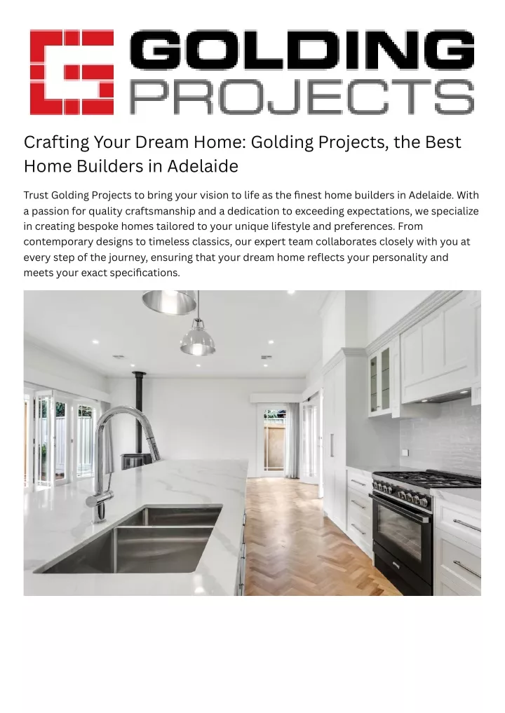 crafting your dream home golding projects