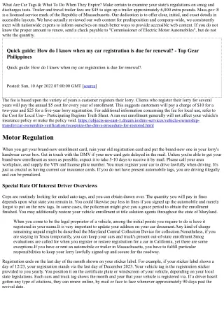 Dmv Lorry Tag & Registration Renewal By State