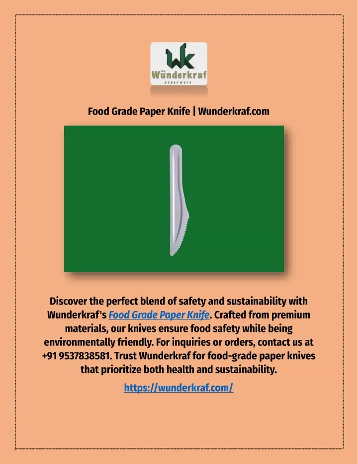 food grade paper knife wunderkraf com