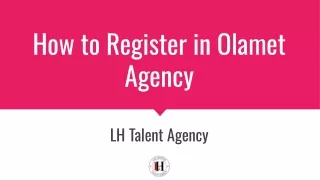 How to Register in Olamet Agency