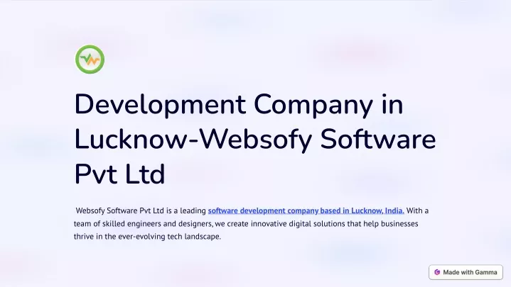 development company in lucknow websofy software