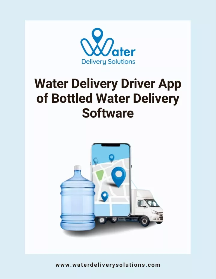 water delivery driver app of bottled water