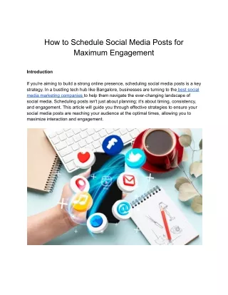 How to Schedule Social Media Posts for Maximum Engagement