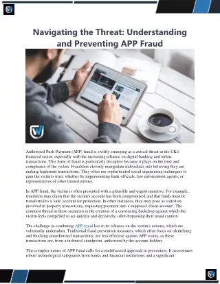 Understanding and Preventing APP Fraud
