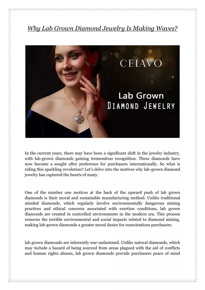 why lab grown diamond jewelry is making waves