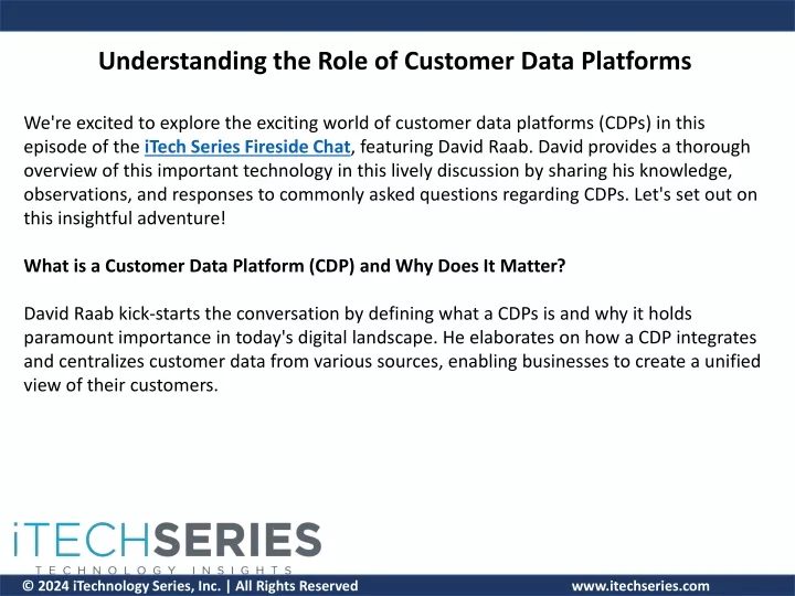 understanding the role of customer data platforms