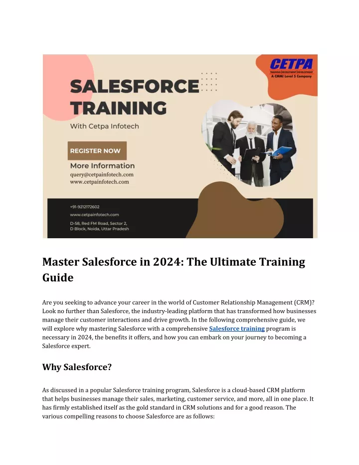 master salesforce in 2024 the ultimate training