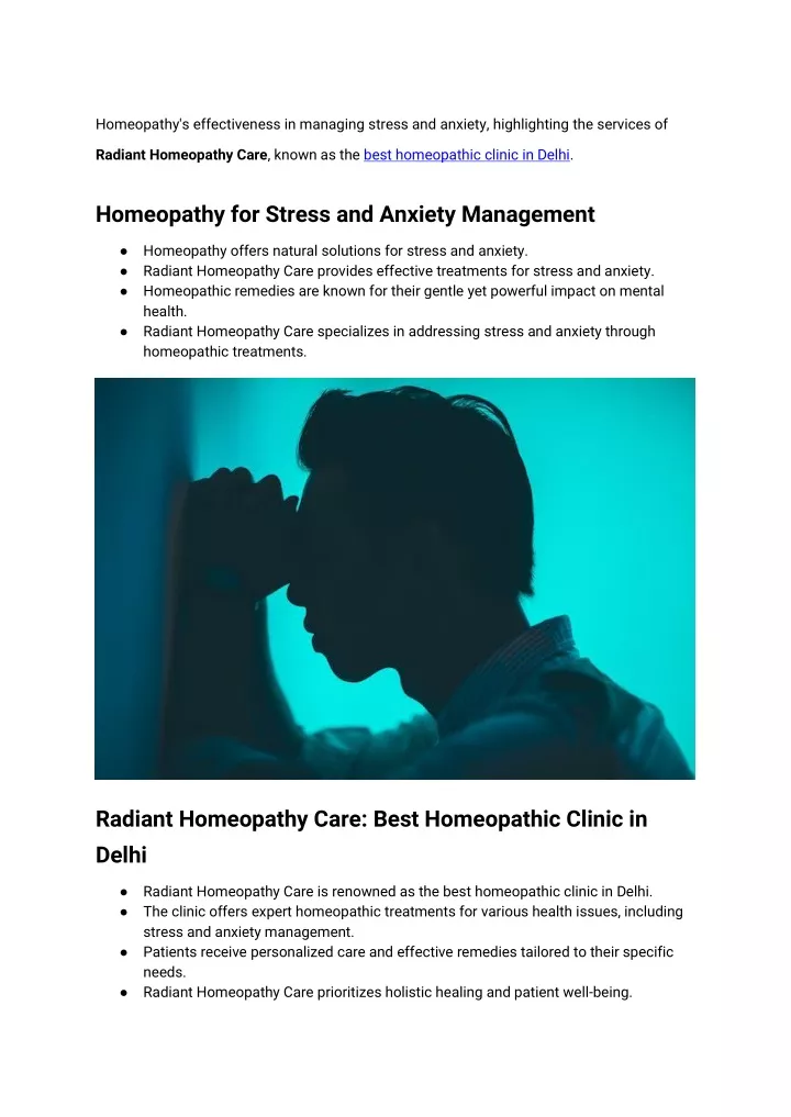 homeopathy s effectiveness in managing stress