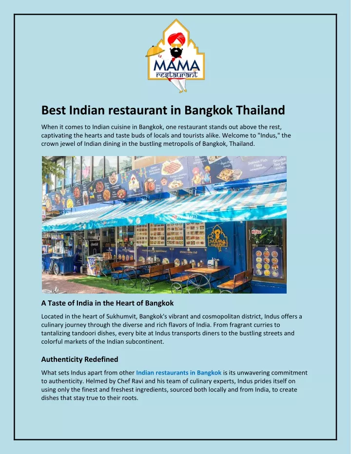 best indian restaurant in bangkok thailand