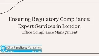 Compliance Management Services London - Officecompliance