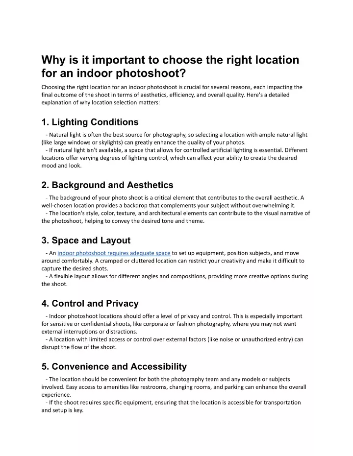 why is it important to choose the right location