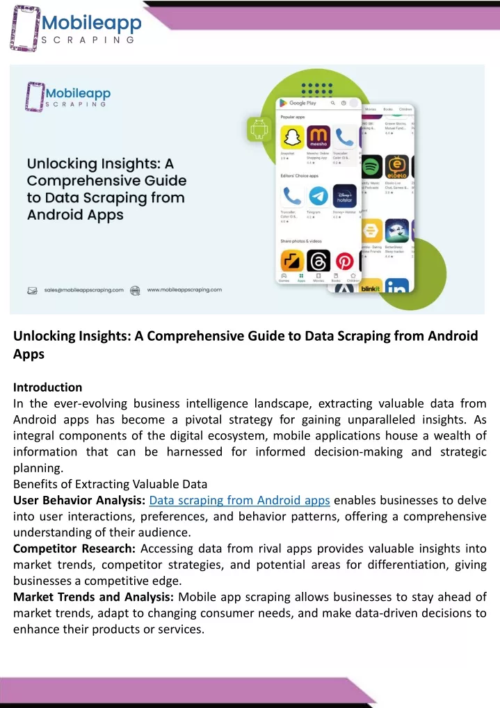 PPT - Unlocking Insights- A Comprehensive Guide to Data Scraping from 