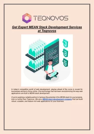 Get Expert MEAN Stack Development Services at Teqnovos