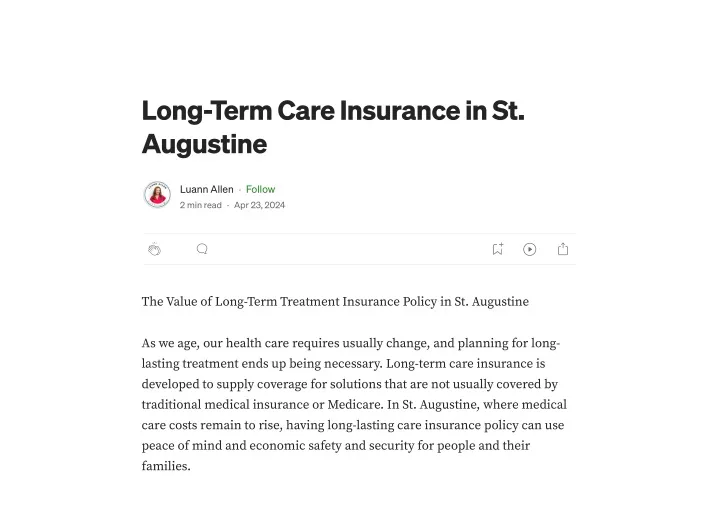 long term care insurance in st augustine