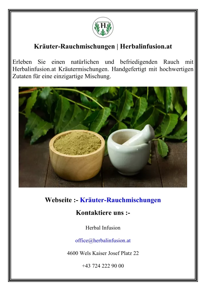 kr uter rauchmischungen herbalinfusion at