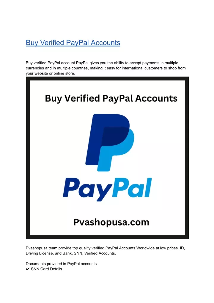 buy verified paypal accounts