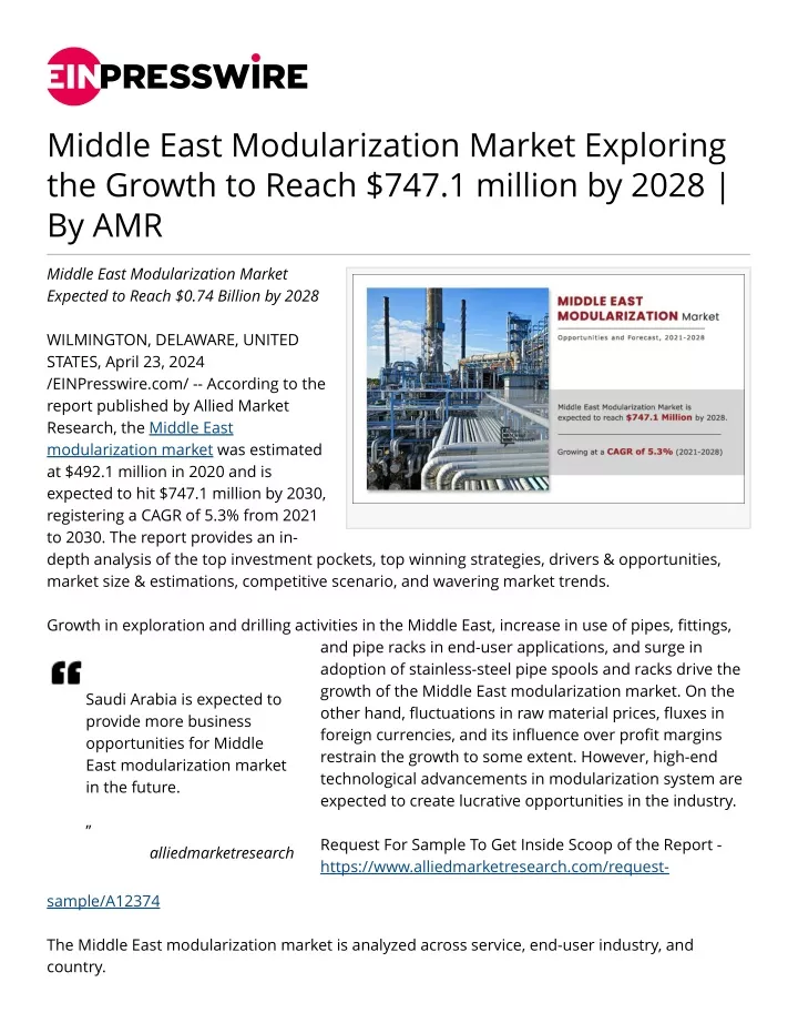 middle east modularization market exploring
