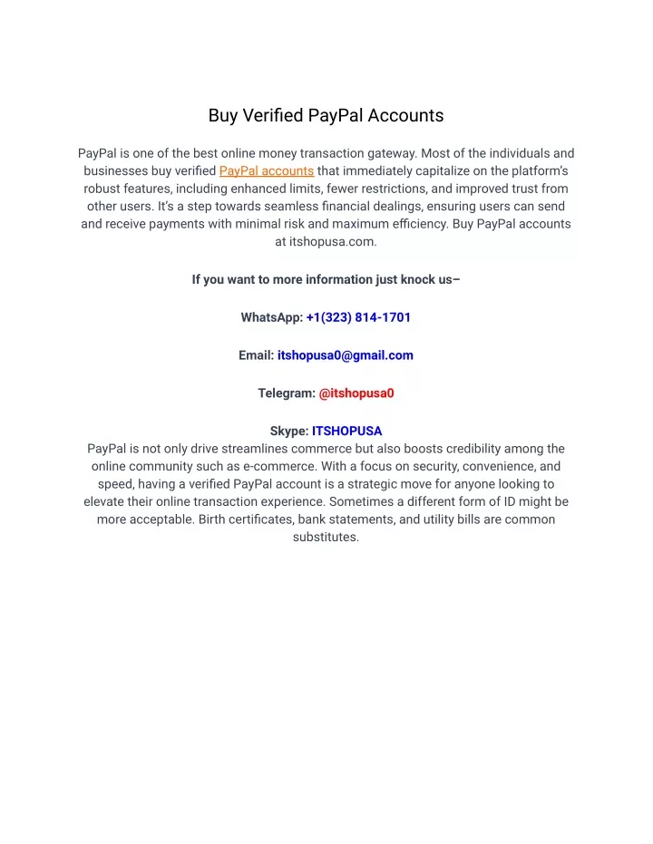 buy verified paypal accounts