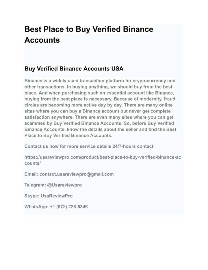 best place to buy verified binance accounts