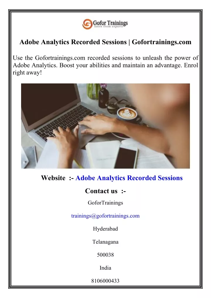 adobe analytics recorded sessions gofortrainings