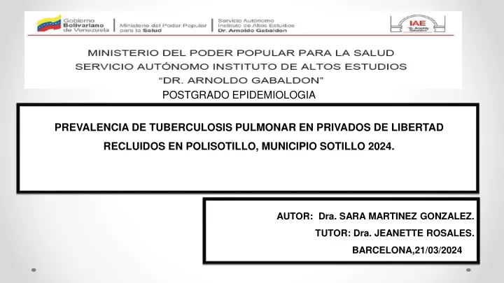 postgrado epidemiologia