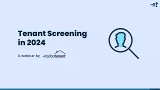 TENANT SCREENING REPORT SERVICES​ How Tenant Screening Reports Work