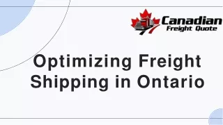 logistics companies in Ontario _ canadianfreightquote