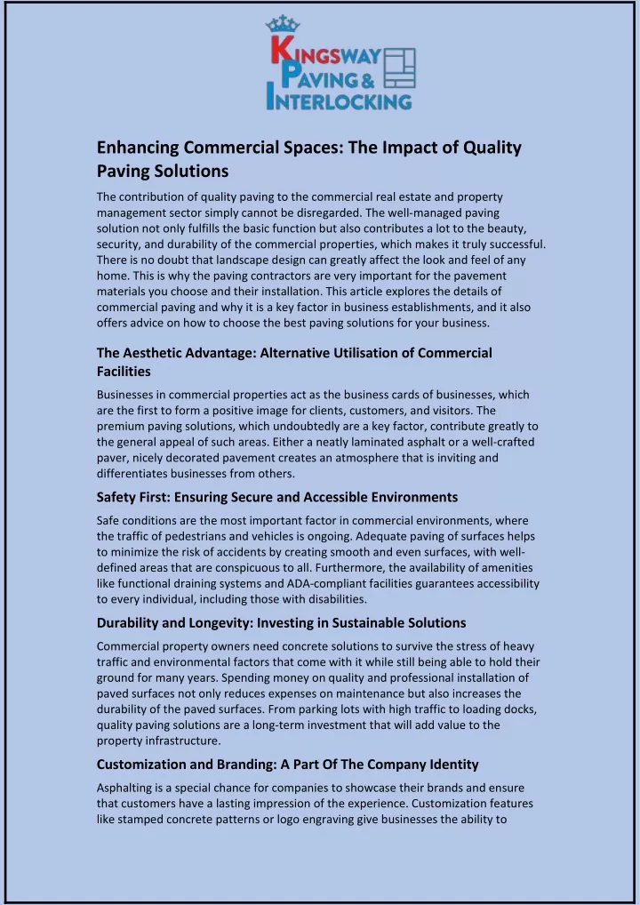 enhancing commercial spaces the impact of quality