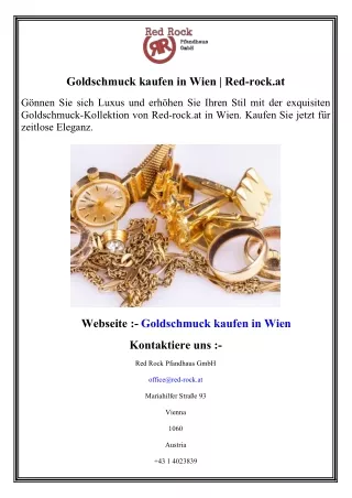 goldschmuck kaufen in wien red rock at