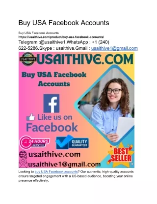 Buy USA Facebook Accounts