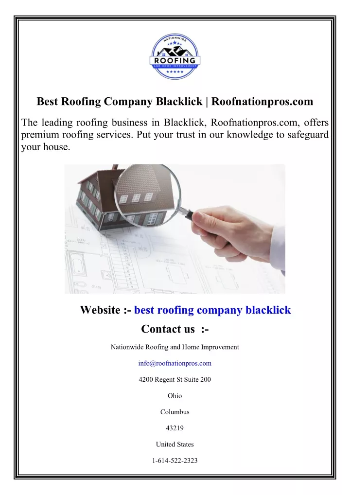 best roofing company blacklick roofnationpros com