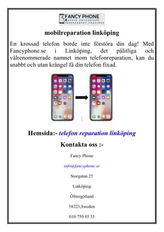 mobilreparation link ping