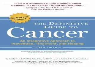 get [PDF] Download The Definitive Guide to Cancer, 3rd Edition: A