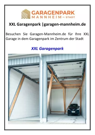 XXL Garagenpark garagen-mannheim.de