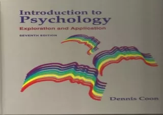 ⭐ DOWNLOAD/PDF ⚡ Introduction to Psychology: Exploration and Appl