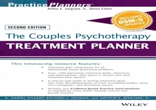 [PDF READ ONLINE]  The Couples Psychotherapy Treatment Planner, w