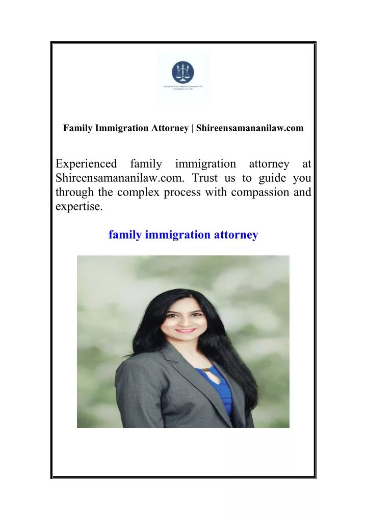 family immigration attorney shireensamananilaw com